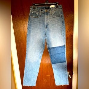 Brand New Size 8 Eight Organic Cotton Denim Jeans Super High Rise Sraight Leg
